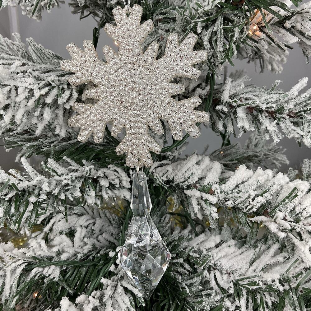 Christmas Tree Ornament-Snowflake Hanging Icicle-The Bridge Collection